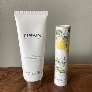 Skincare bundle cleanser and lip scrub